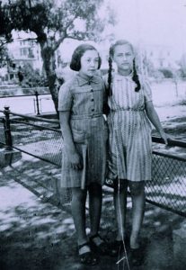 Rosina Pardo with her friend, Laura Molho, during the Occupation.