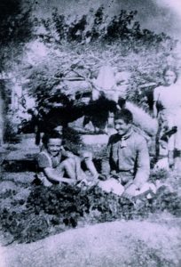 Marios and Sylvia Soussis at the Belbas estate, who hid them, together with his son Yiorghos.