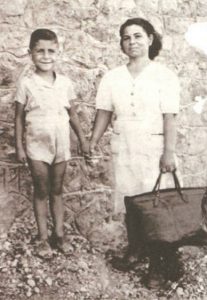 Sifis Ventura, with his nurse, Athena, at the time he was hiding in Kifissia.