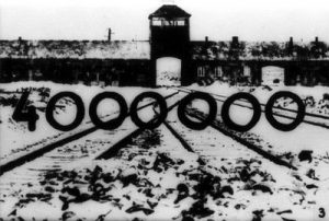 Main entrance of Auschwitz concentration camp