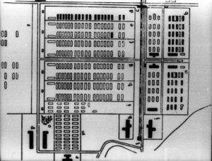 Auschwitz concentration camp's floorplan.