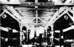 Auscwitz, view of the interior of an accommodation facility