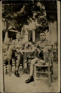 Two soldiers, left-Erricos Koffina, Ioannina.