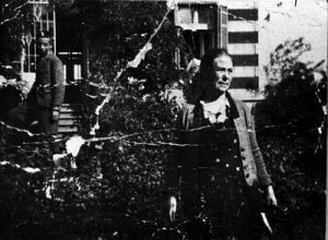 Victoria Tarabulus, in front of her home in Xanthi.