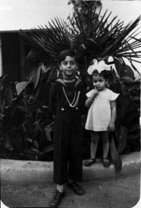 Evett Leon and her brother, Shabbetai Bezas, Thessaloniki, 1937.
