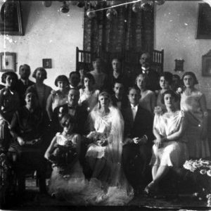 Wedding group photograph.