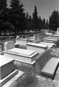 The Cemetery of Volos, view of various tombstones.