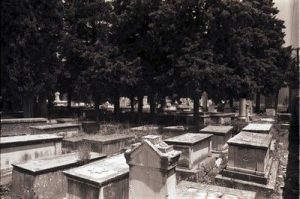 The Cemetery of Volos, view of various tombstones.