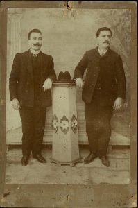 Two men standing, Aegina.