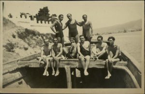 Group of men in a boat, 