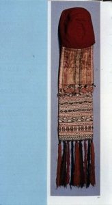 Sokai, hair tube of the hairddress of a female costume from Melissochori, a village near Thessaloniki.