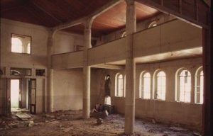 Synagogue of Xanthi, interior towards main entrance.