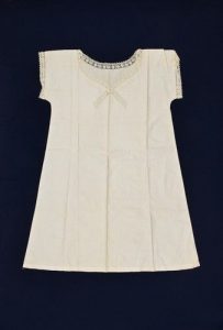 Cream cotton nightgown with lace, dowry of Sarah-Nina Borboli, Trikala.