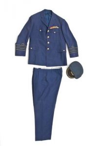 Blue uniform of the Airforce, belonged to David Edgar Allalouf (1918-2003)