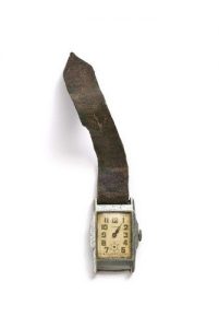 Wristwatch, metal and leather