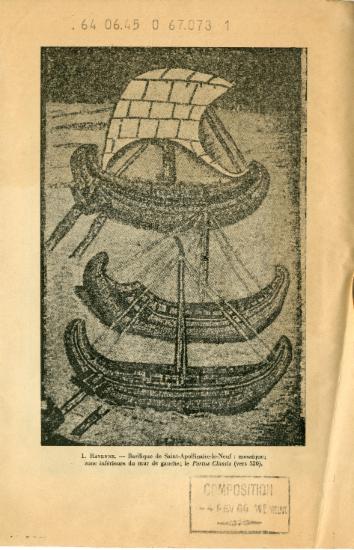 Εικονογράφηση από το τρίτο τυπογραφικό δοκίμιο του βιβλίου της Ελένης Αντωνιάδη Μπιμπίκου, Études d'histoire maritime de Byzance