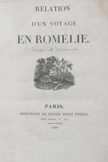 Relation d'un voyage en Romélie