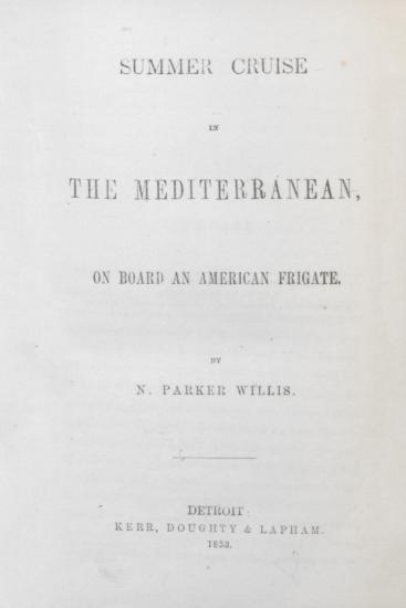 Summer cruise in the Mediterranean on board an American frigate.