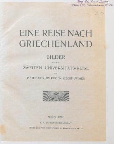 Eine Reise nach Griechenland : Bilder von der zweiten Universitäts-Reise.