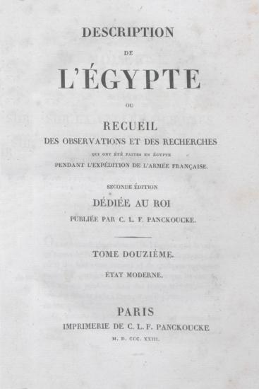 Description de l'Égypte, ou, Recueil des observations et des recherches qui ont été faites en Égypte pendant l'expédition de l'armée française.