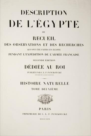 Description de l'Égypte, ou, Recueil des observations et des recherches qui ont été faites en Égypte pendant l'expédition de l'armée française.