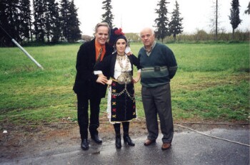 Nikos Avagianos at a local event at Kefalochori village in 2002
