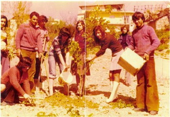 Planting of the first tree in the square of Kypseli
