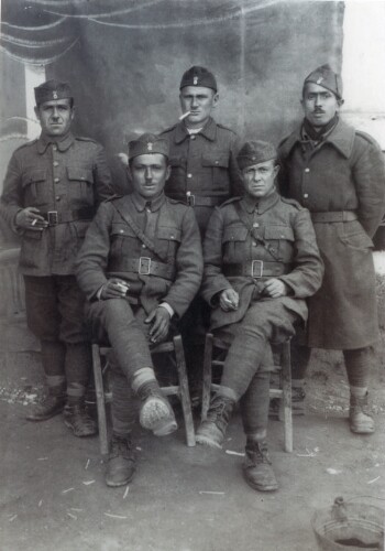 Souvenir soldiers photograph after the Greco - Italian War