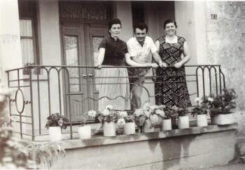 On the balcony of Christos Mavridis' house in Tripotamos village of Imathia