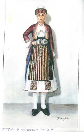 Old traditional folklore outfit from Fytia