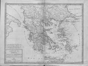 Carte de la Grece Thrace et Macedoine