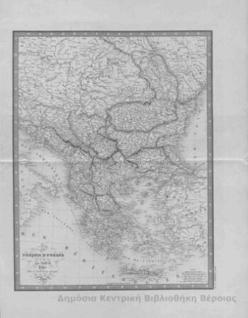 Carte de la Turquie d' Europe et de la Grece