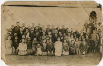 Souvenir photo from The Primary school of Vesmi (now called Exohi), Drama Prefecture