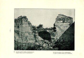 The church of Eksisu after a bombardment