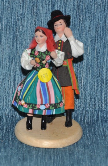Dolls in Polish regional dress made in Poland