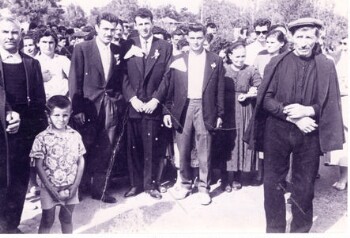 Groom's escorts at the church of Stavros village of Imathia