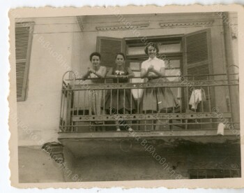 Young girls at a balcony
