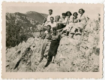 Dimitris Ketikoglou, with his friends at a trip in mount Vermio