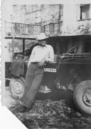 Theologis Mourtzios in his cottage in Agia (Saint) Marina village