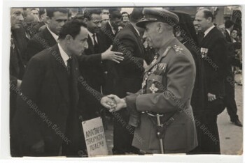 General Ioannis Livas Gennimatas at the 25th March, parade in Veria