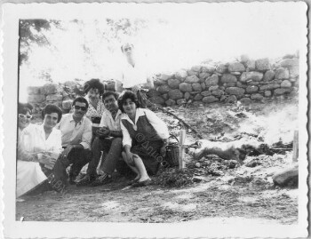 A company of friends at the Prophet Elias near the river Aliakmonas