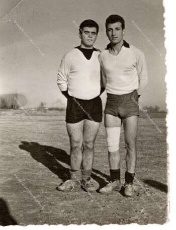Football players in the stadium of Kefalochori village of Imathia