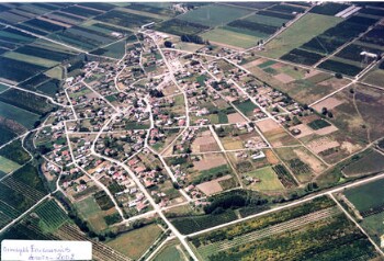 Aerial photograph settlement of Episkopi village of Imathia