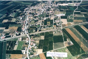 Aerial photograph settlement of Xehasmeni village of Imathia
