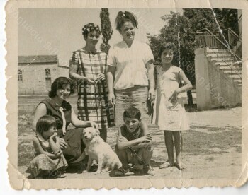 Relatives in Tripotamos outside the old community center