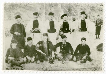 Gathering of young people in 1920 at Smixi village, Grevena