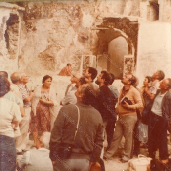 Travellers in front of the Soumela Monastery of Trabzon