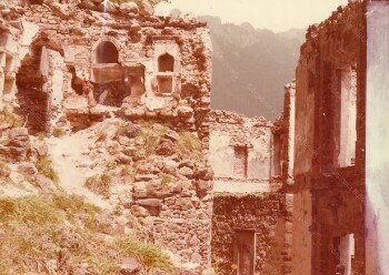 Ruins of the dormitory of the Monastery Panagia Soumela