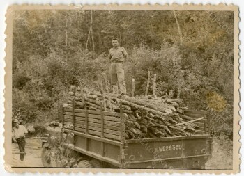 Carrying wood in the Army