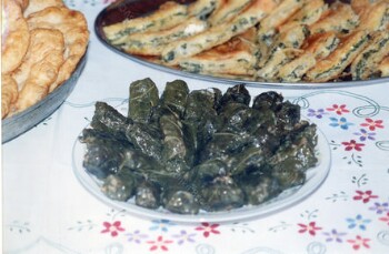 Vine leaves wrappings (sarmadakia or koftades)